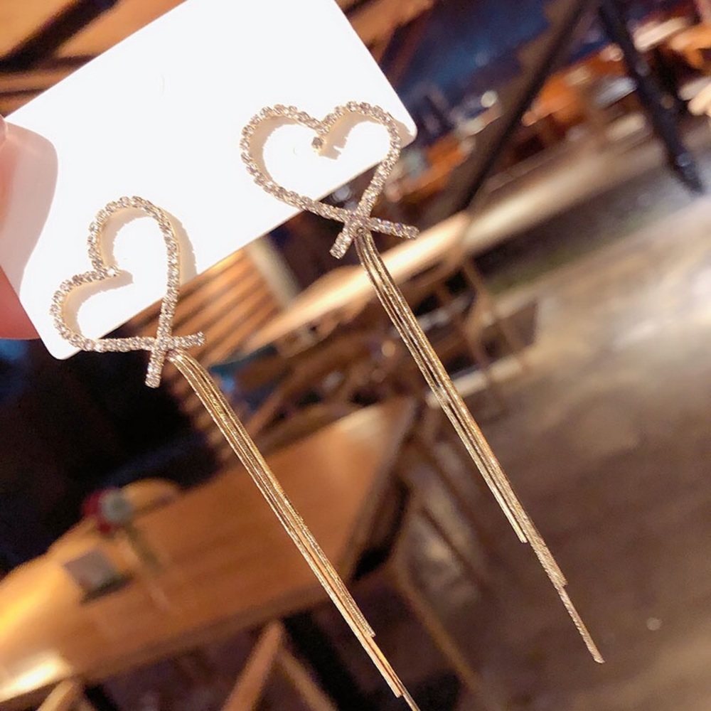 14K Gold Plating Heart Earrings